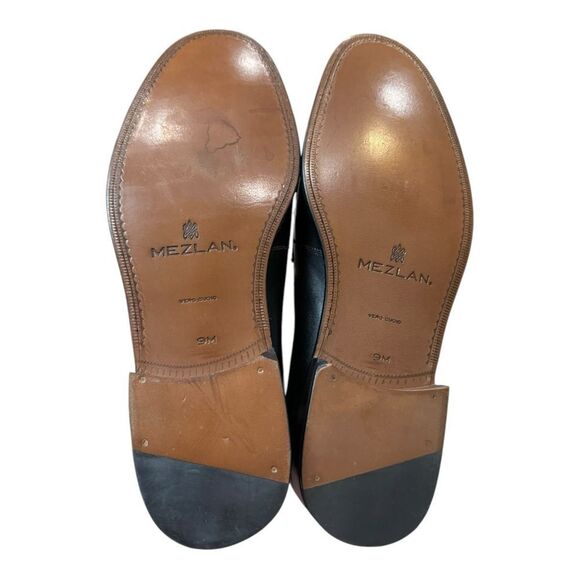 Mezlan E2391 Men\'s Black Leather Slip-on Tassel Loafers Dress Shoes 9  9M main image 5